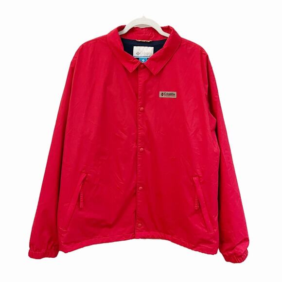 Columbia Red Portland Windbreaker Jacket - Picture 1 of 11